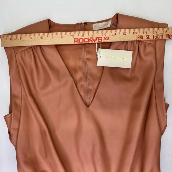 RAMY BROOK Womens Size 4 Effie Short Sleeveless Dress in Caramel $425 - Picture 8 of 13